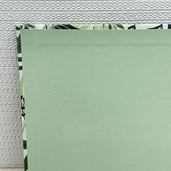 BLESSED Lined Hardcover Journal Notebook Green Gold Leaf Allover Print - Picture 16 of 17